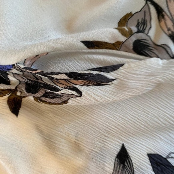 Free People Electric Orchard Swing Tunic Womens Small White Purple Keyhole - Picture 7 of 11